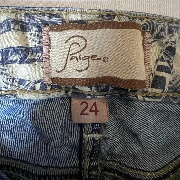 Paige Roxie Crop Skinny Medium Wash Denim Jeans 24 - Picture 4 of 13